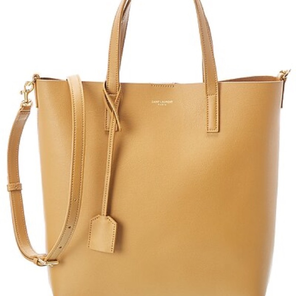 Saint Laurent Toy N/S Leather Shopper Tote